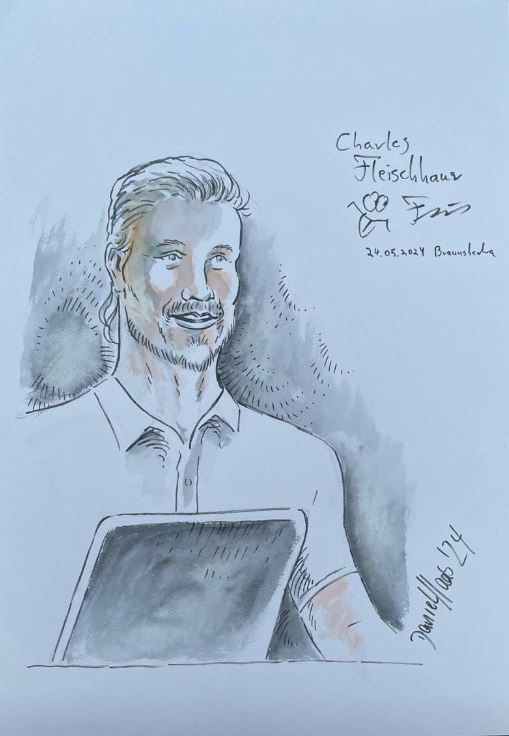 5 Minuten Portrait - handgezeichnet und signiert von Charles Fleischhauer