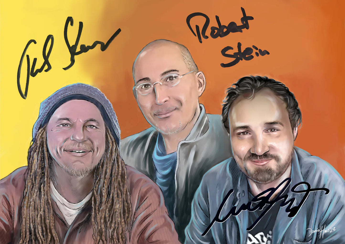 Home Office Autogrammkarte - HANDISGNIERT