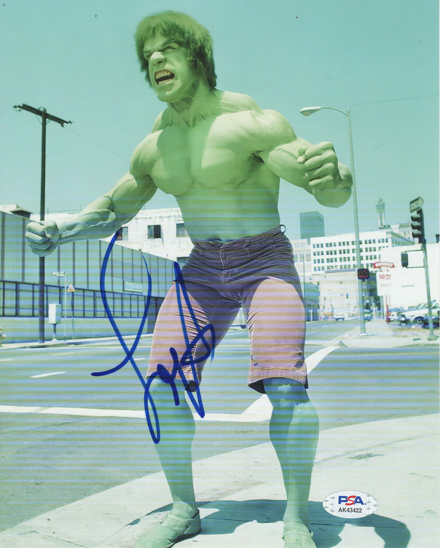 Lou Ferrigno – Originalsigniertes „Incredible Hulk“-Foto (PSA COA)