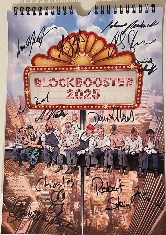 Blockbooster 2025 Kalender mit 12 Autogrammen