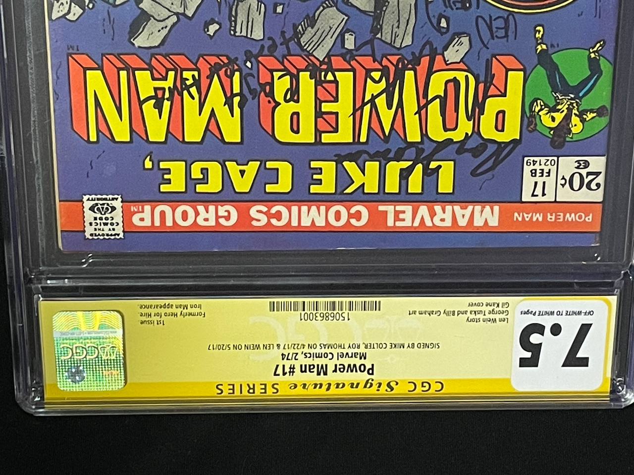 Billy Graham & Mike Colter signiert: Power Man #17 (Februar 1974)