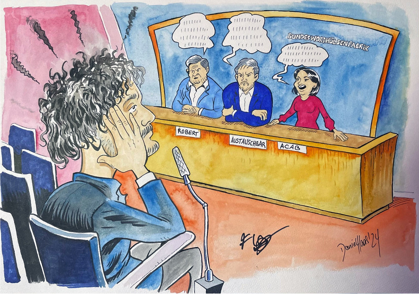 Florian Warweg - handgezeichnet und signiert