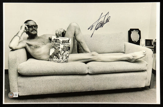 Stan Lee - Handsigniertes Foto (28x43 cm) - Beckett-Zertifiziert
