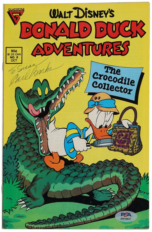 Carl Barks signiert: Donald Duck Adventures #8 (1988) PSA