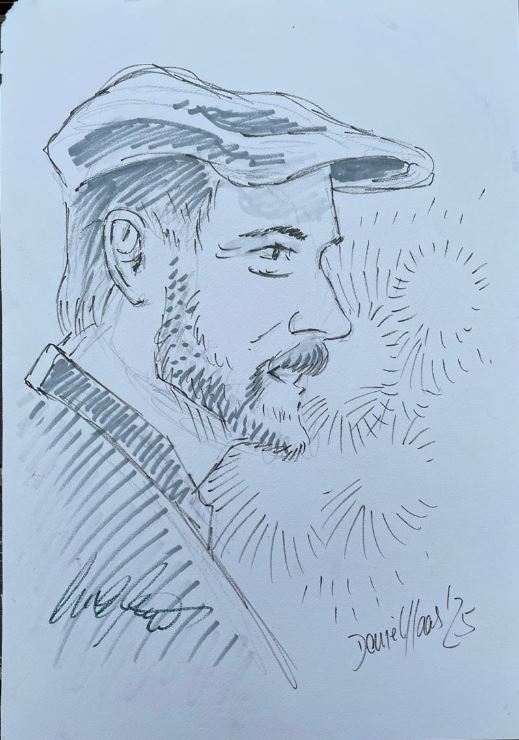 5 Minuten Portrait - handgezeichnet und signiert von Frank Höfer