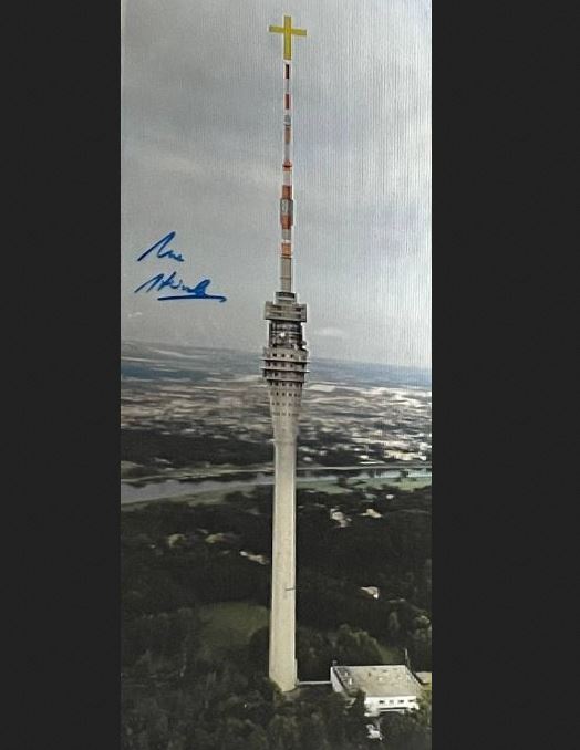 Uwe Steimle - handsigniertes 3D-Bild vom Dresdner Fernsehturm