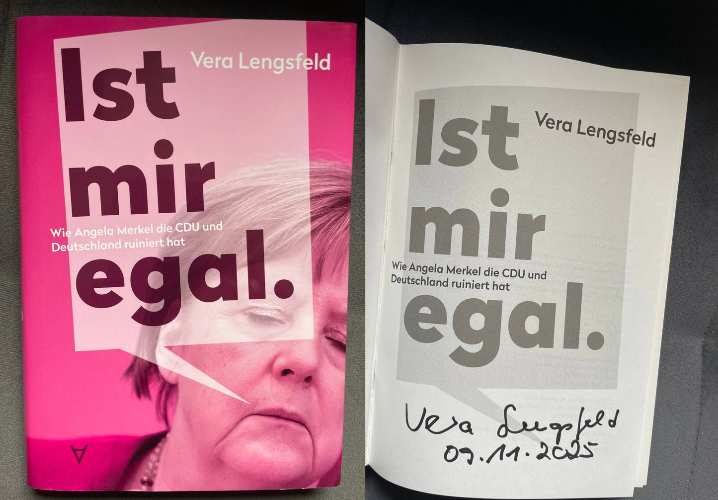 Vera Lengsfeld signiertes Buch "Ist mir egal"