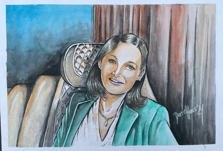 Julia Szarvasy - handgemalt von Daniel Haas