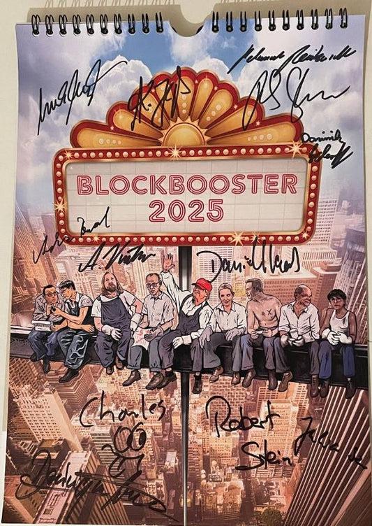 Blockbooster 2025 Kalender mit 12 Autogrammen
