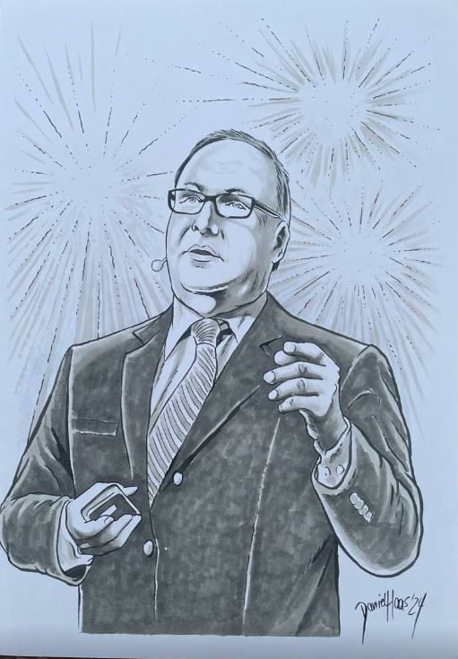 Dr. Max Otte - handgemaltes Portrait