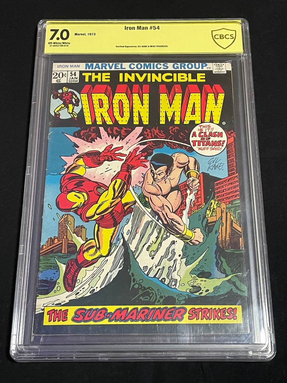 Gil Kane & Mike Friedrich signiert: The Invincible Iron Man #54 (1973)