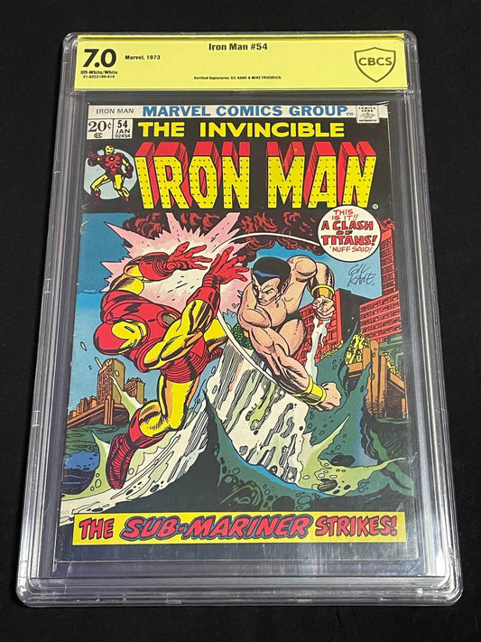 Gil Kane & Mike Friedrich signiert: The Invincible Iron Man #54 (1973)