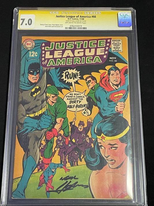 Neal Adams signiert: Justice League of America #66 (1968)