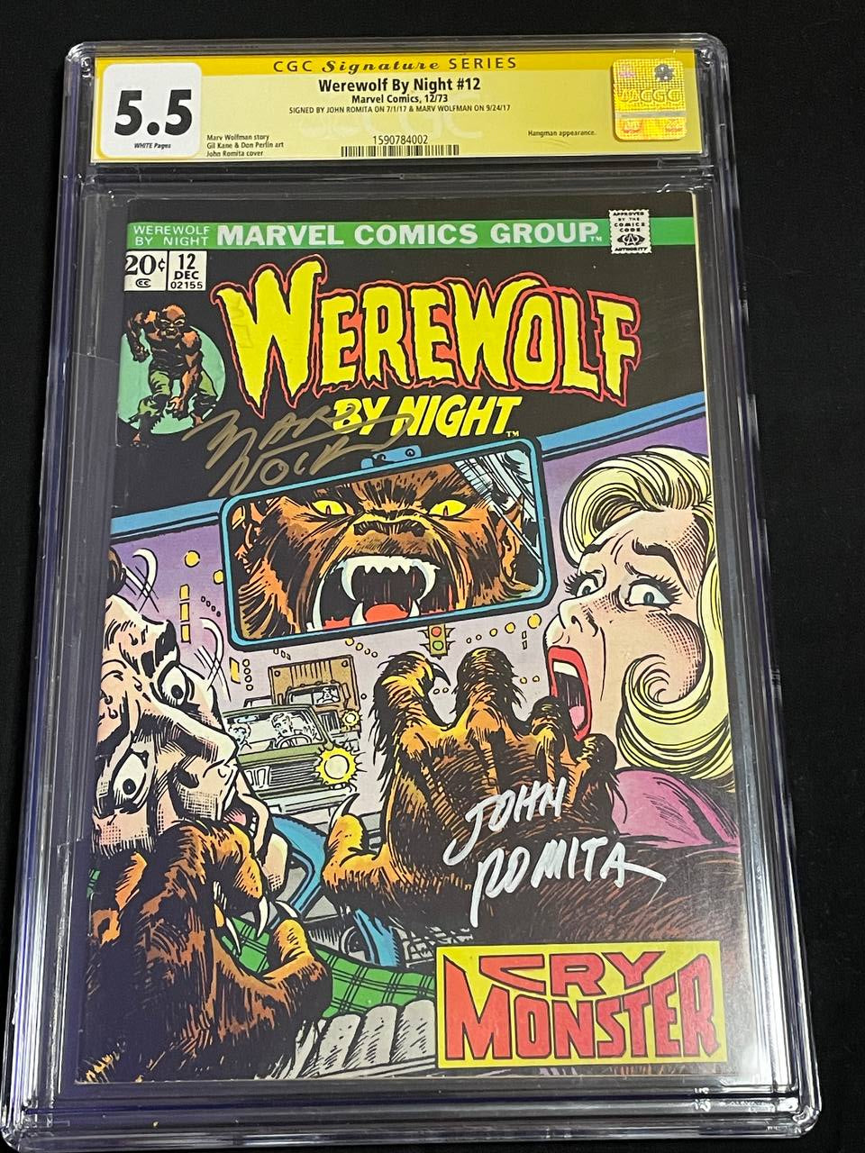 John Romita und Roy Thomas signiert: Werewolf by Night #12 (1973)
