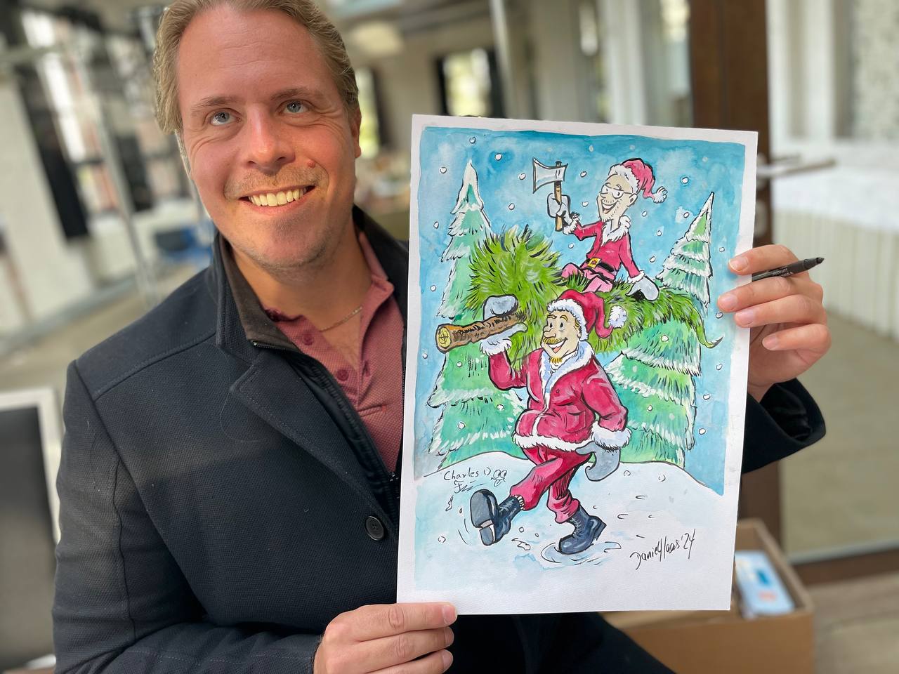 Charles und Robert signiertes HAAS-ART Gemälde