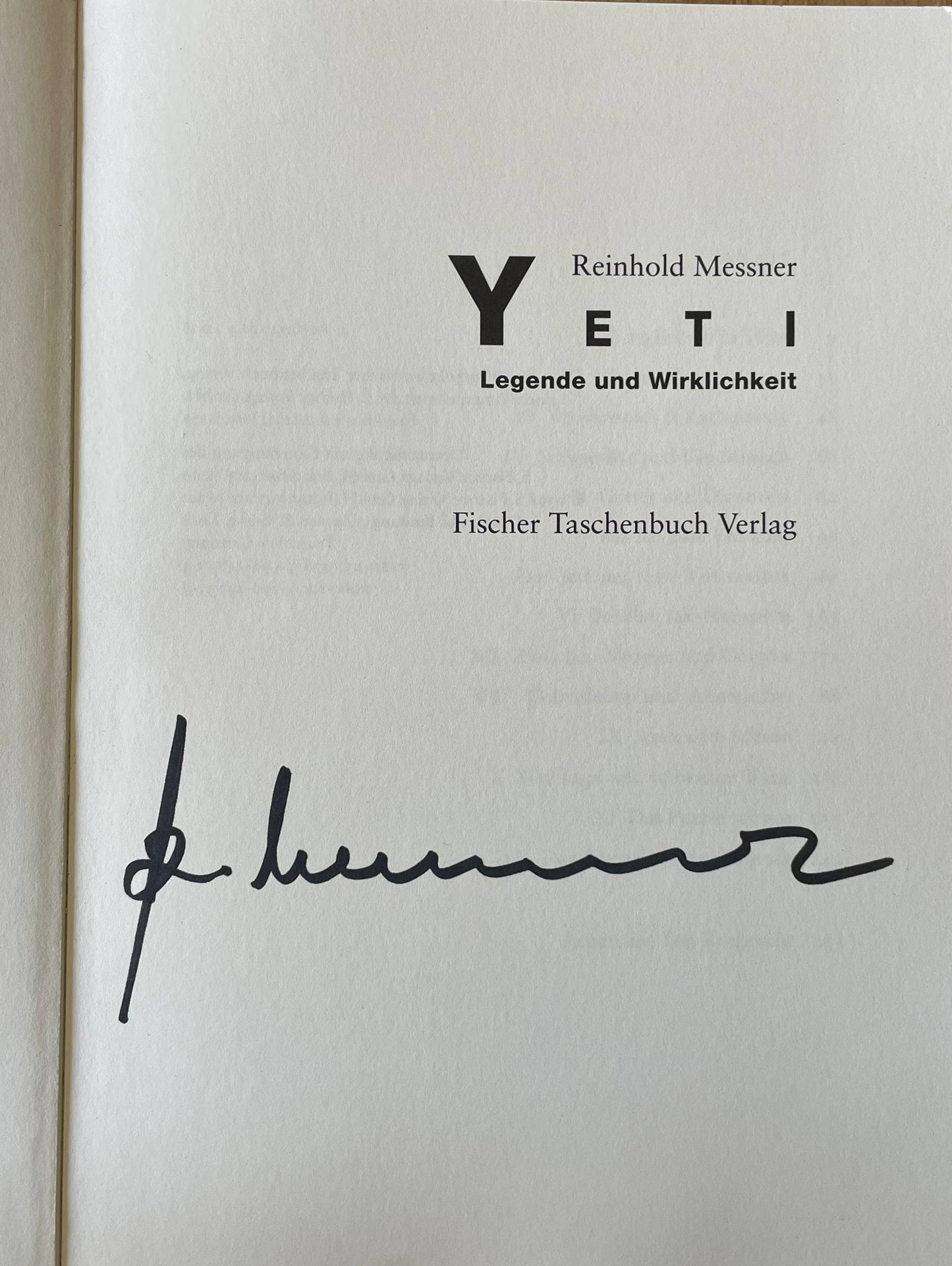 Reinhold Messner SIGNIERTES BUCH