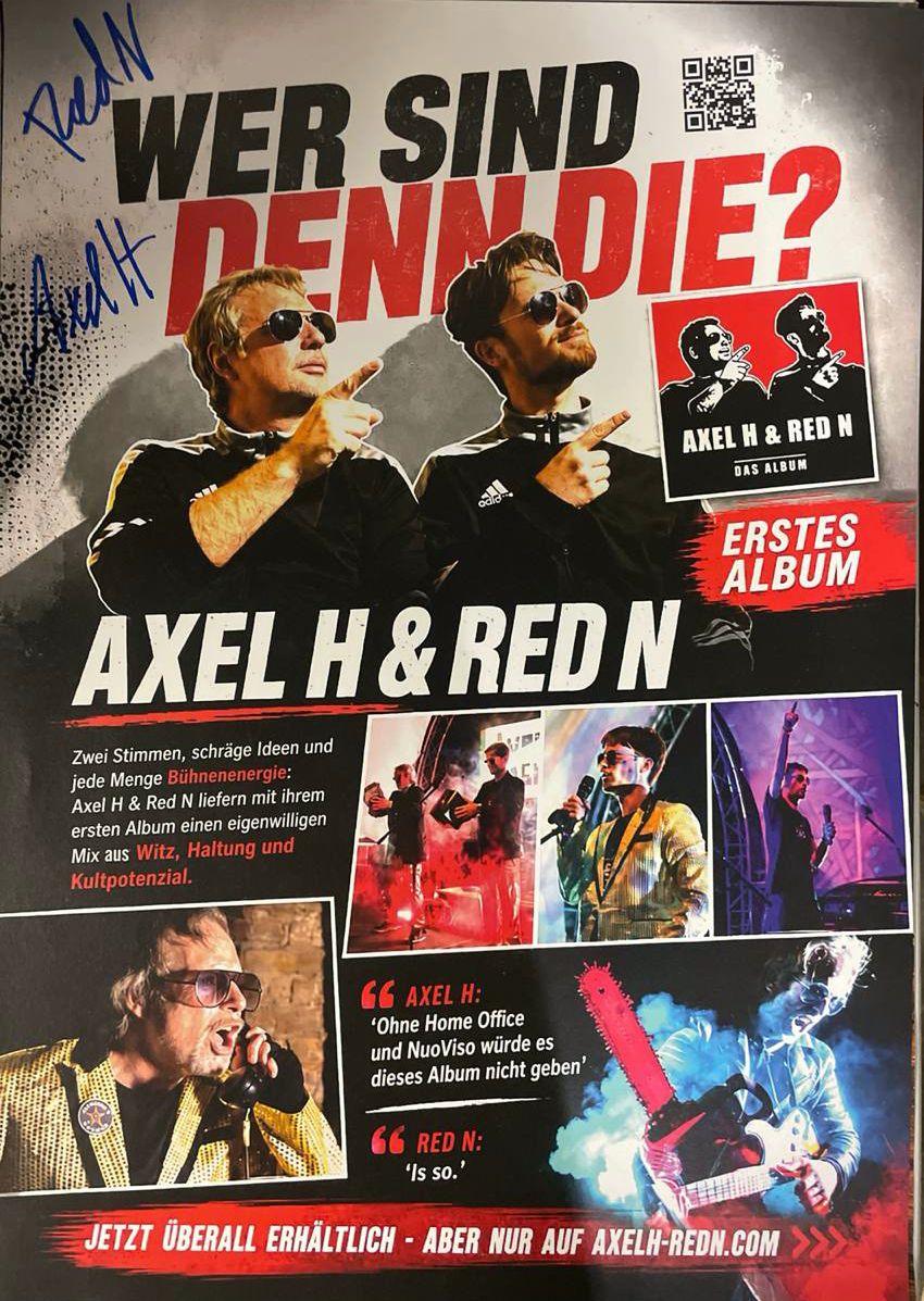 Axel H. & Red N. signiertes Poster
