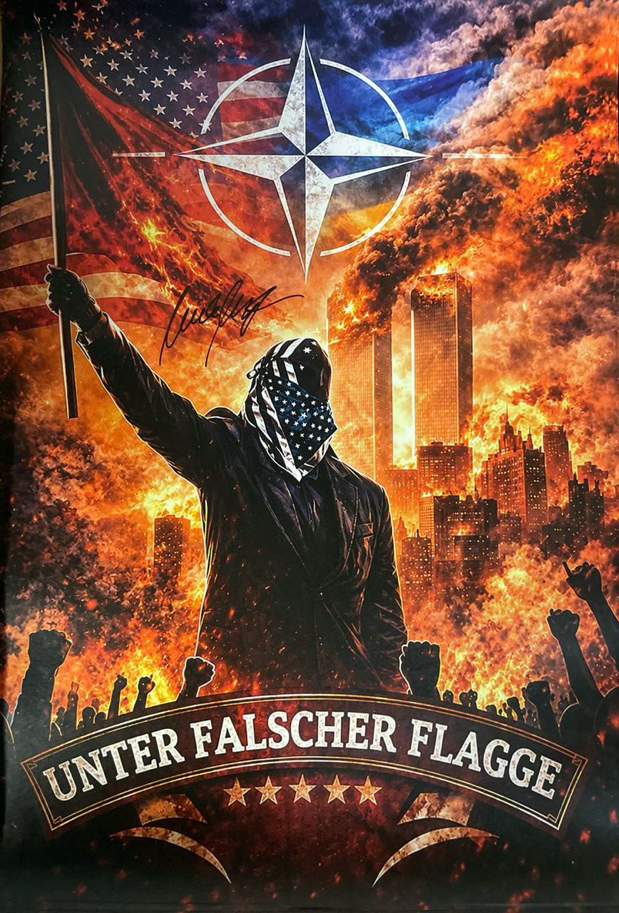 Frank Höfer signiertes Poster "Unter falscher Flagge"