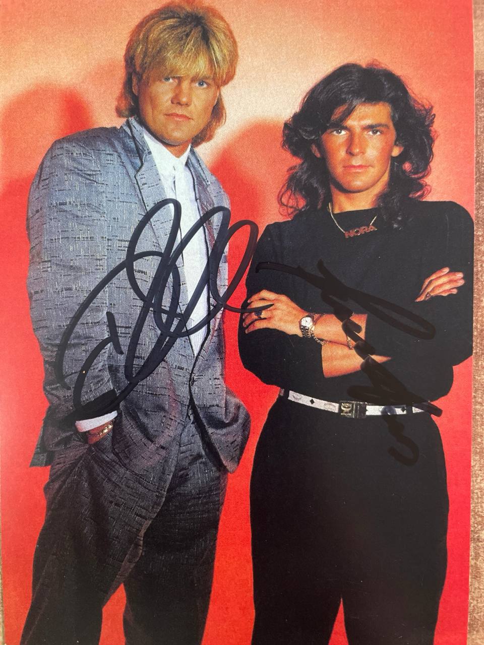 Dieter Bohlen & Thomas Anders MODERN TALKING Original Autogramme