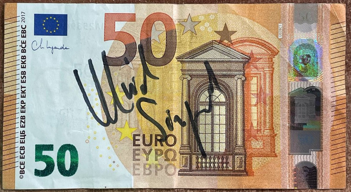 Ulrich Siegmund signierter 50 EUR - Schein