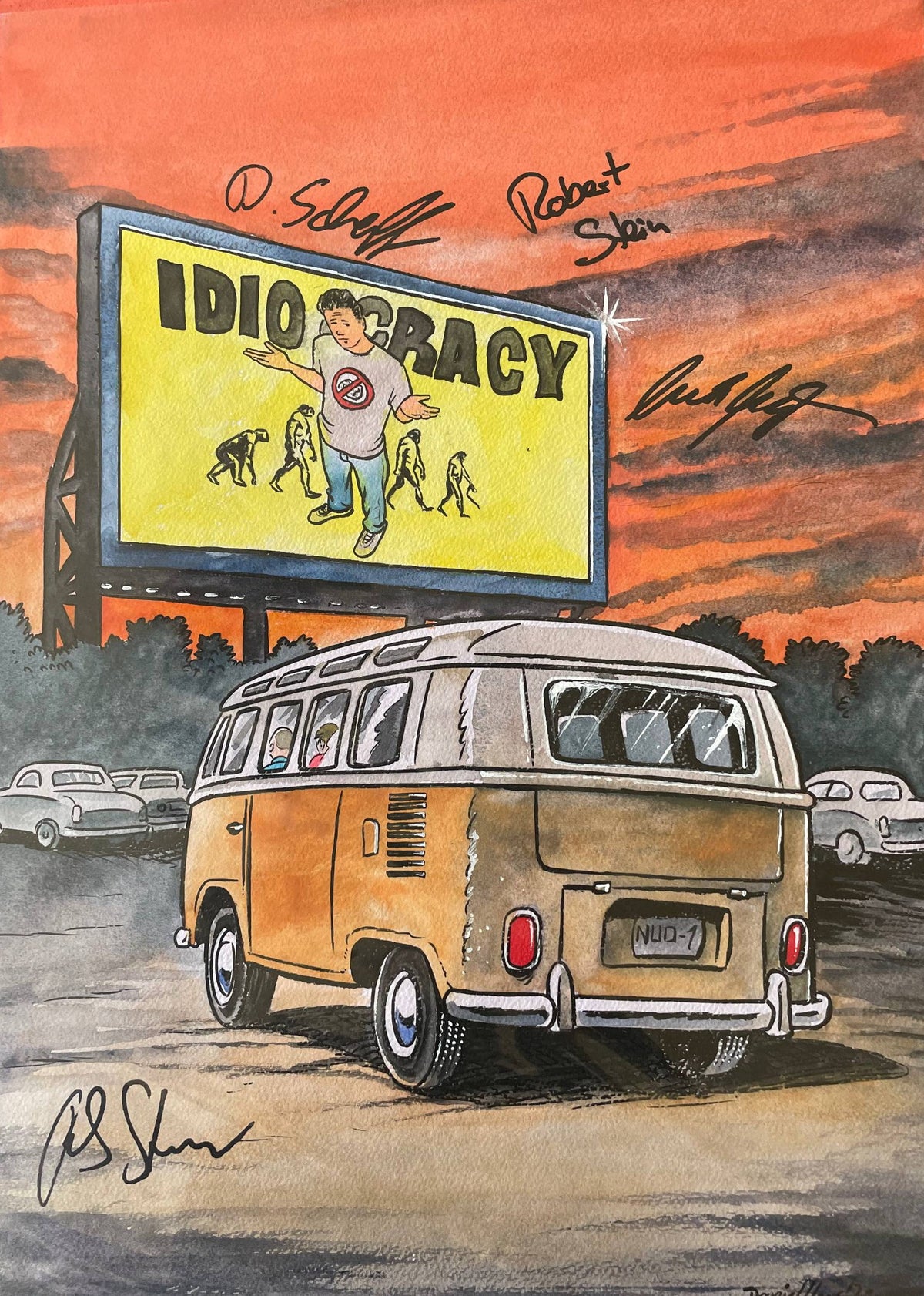 Idiocracy - origional handgezeichnetes Gemälde
