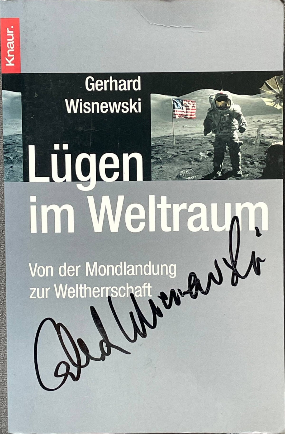 Gerhard Wisnewski signiertes Buch "Lügen im Weltraum"