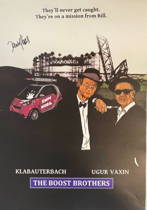 Handsigniertes Blookbooster-Plakat (UNIKAT) - Boost Brothers