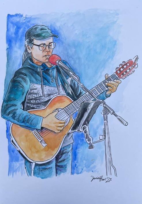 Yann Song King - handgezeichnetes Portrait
